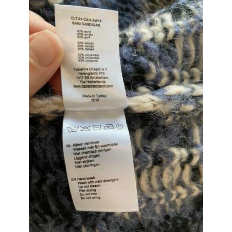 Fabienne chapot vest maat M mohair panterprint