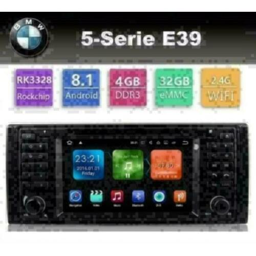 BMW 5serie E39 android 8.1 wifi dvd navigatie carplay usb hd