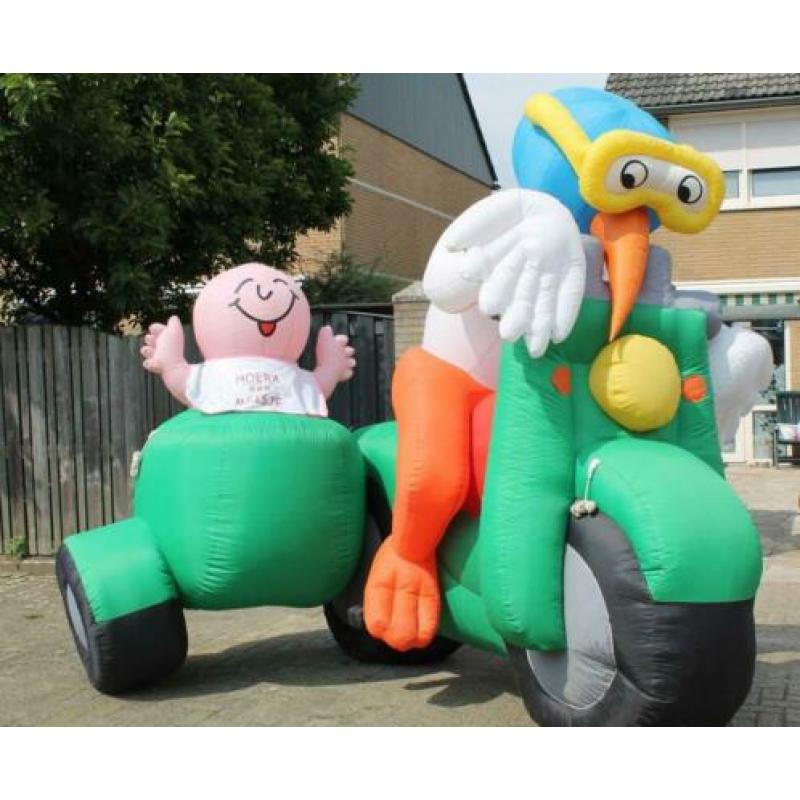 doe opblaasbare baby opblaas te huur geboorte ooievaar huren