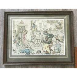 4 stuks Anton Pieck in lijst
