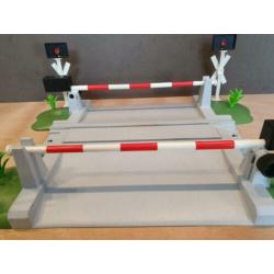 Playmobil trein 100% complete spoorwegovergang