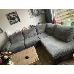 Pronto ribcord/rib bank hoekbank grijs