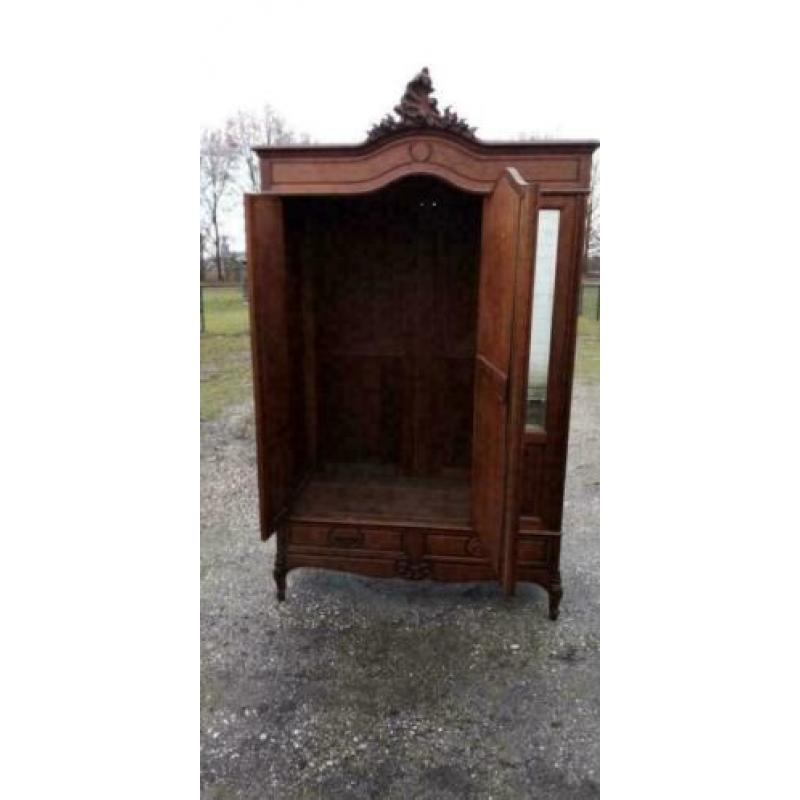 489, antiek eiken slaapkamerkast/kledingkast te koop