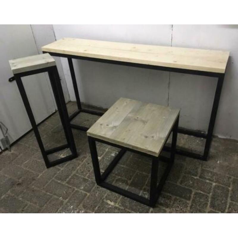 div modellen,kleuren massief houten sidetables,maatwerk