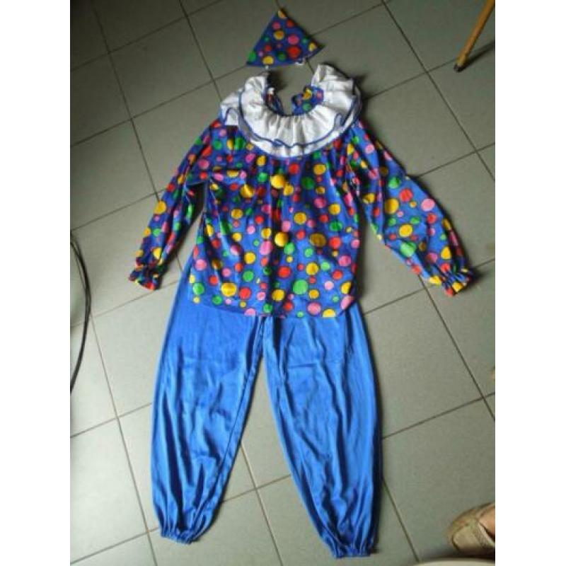 Carnavalspak clown maat 46