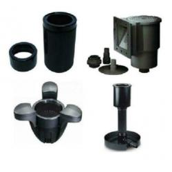 druk pvc voor de vijverbouw! skimmer, bodemdrain, kraan