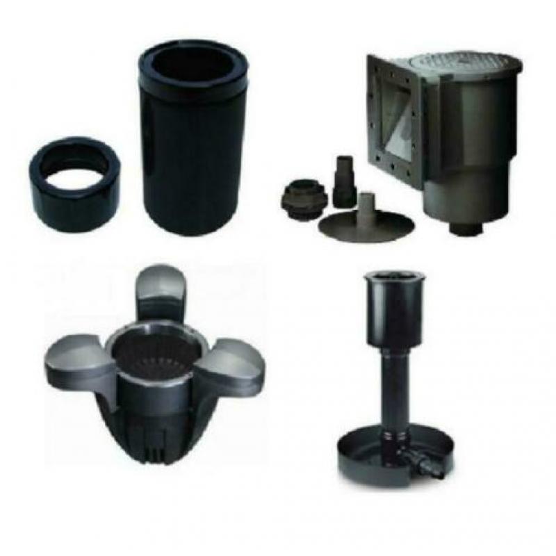 druk pvc voor de vijverbouw! skimmer, bodemdrain, kraan