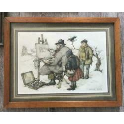 4 stuks Anton Pieck in lijst