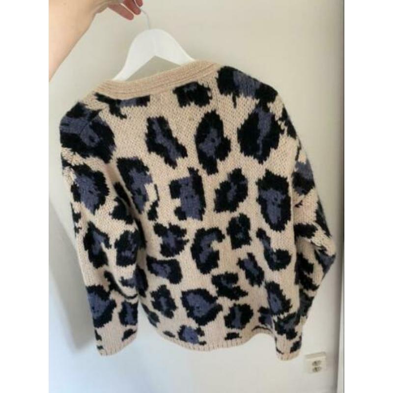 Fabienne chapot vest maat M mohair panterprint