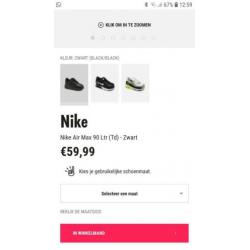 Nike air max maat 19.5