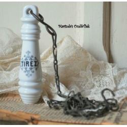 brocante oude wc trekker TIREZ + oude ketting