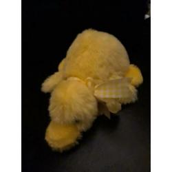 L.dake en an gele eend 22 cm pluch velours