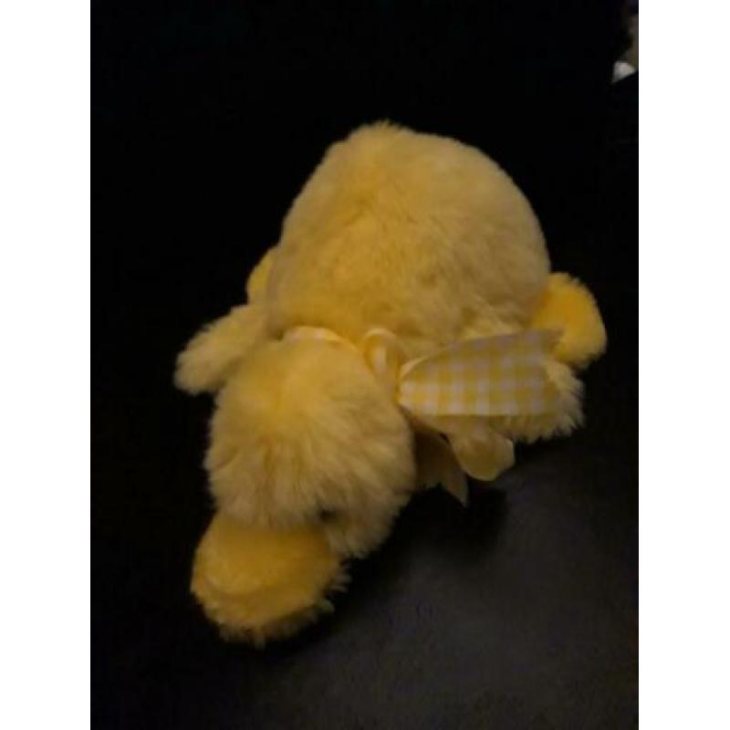 L.dake en an gele eend 22 cm pluch velours