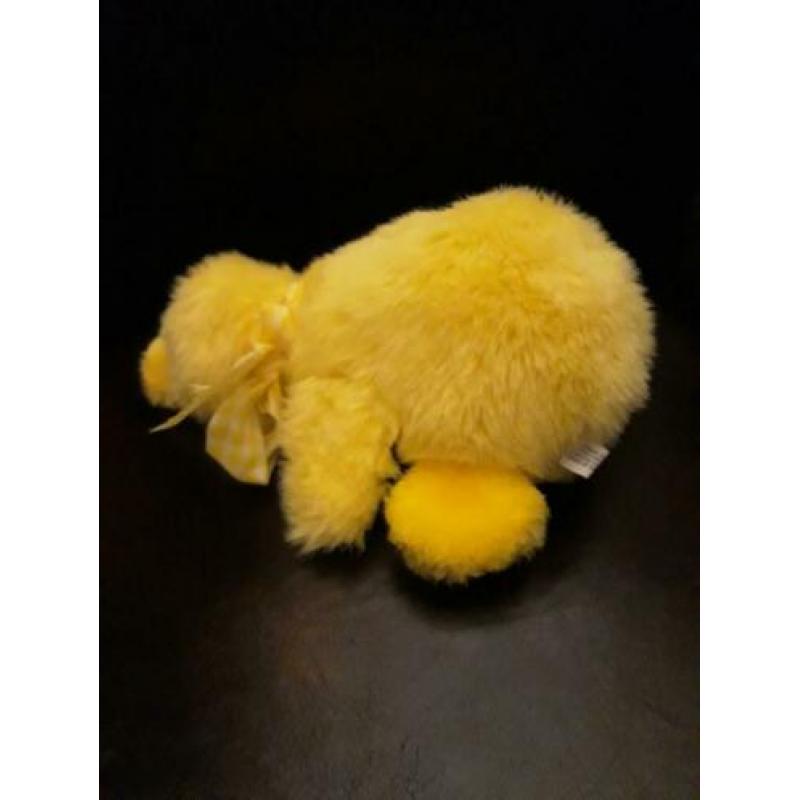 L.dake en an gele eend 22 cm pluch velours
