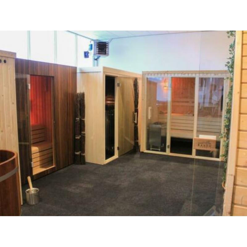 Alle soorten sauna's in de showroom van BASTU. Kom langs.