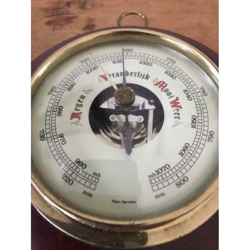 Antieke vintage barometer hout