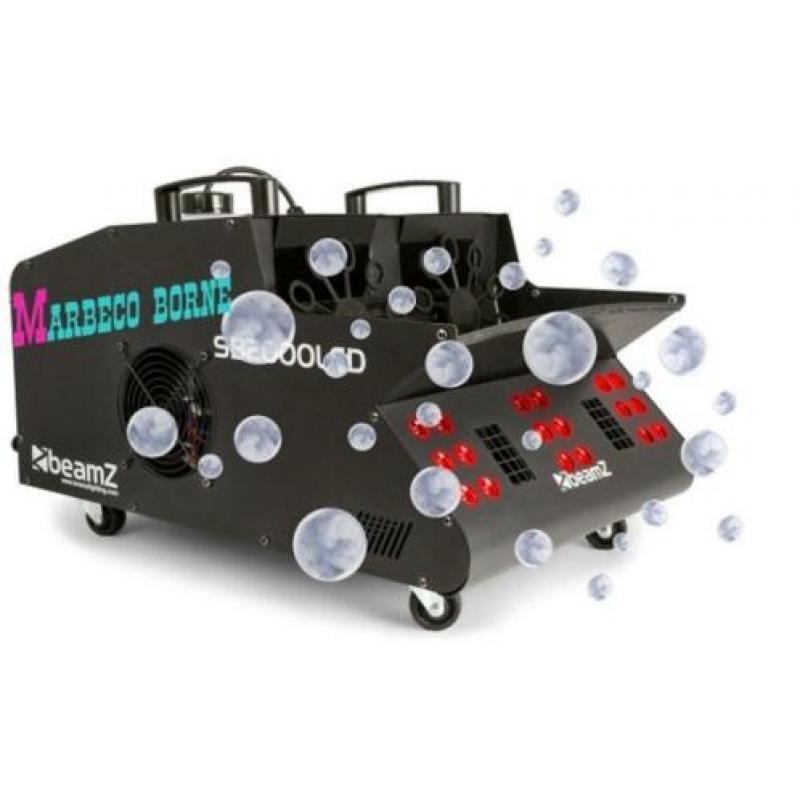 Rookmachine + Bellenblaas Double, LED, 3 in 1, Smoke, Bubble