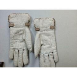 Vintage leren handtas/portemonnee/handschoenen.Van Raalte.