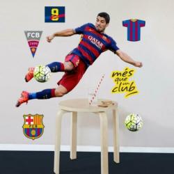 Suárez muursticker, FC Barcelona Voetbal muursticker -25%