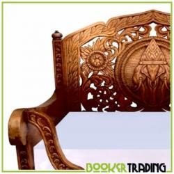 oude teak houten stoel [ibiza style] uniek item enige in NL!