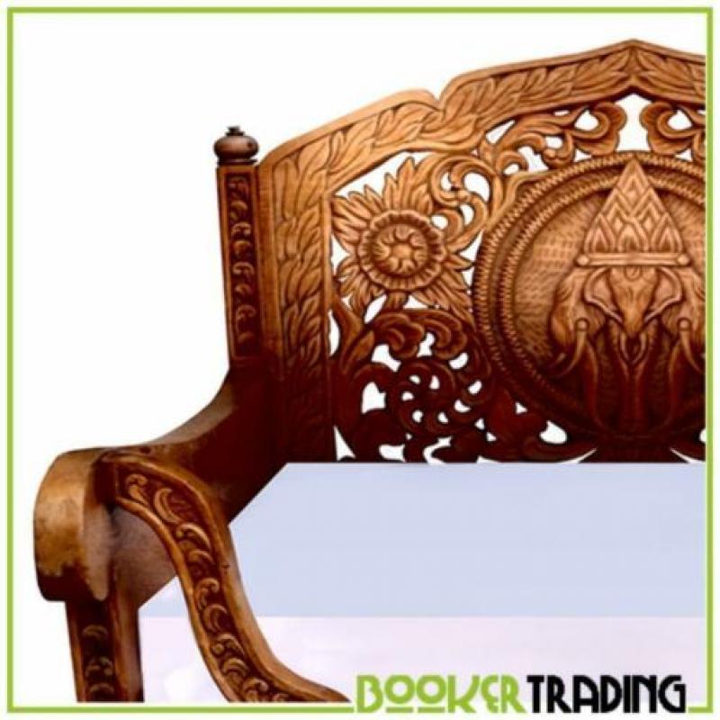 oude teak houten stoel [ibiza style] uniek item enige in NL!