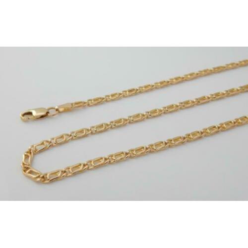 Prachtige 14 karaat Gouden Ketting Valkoog-schakel 45.5cm