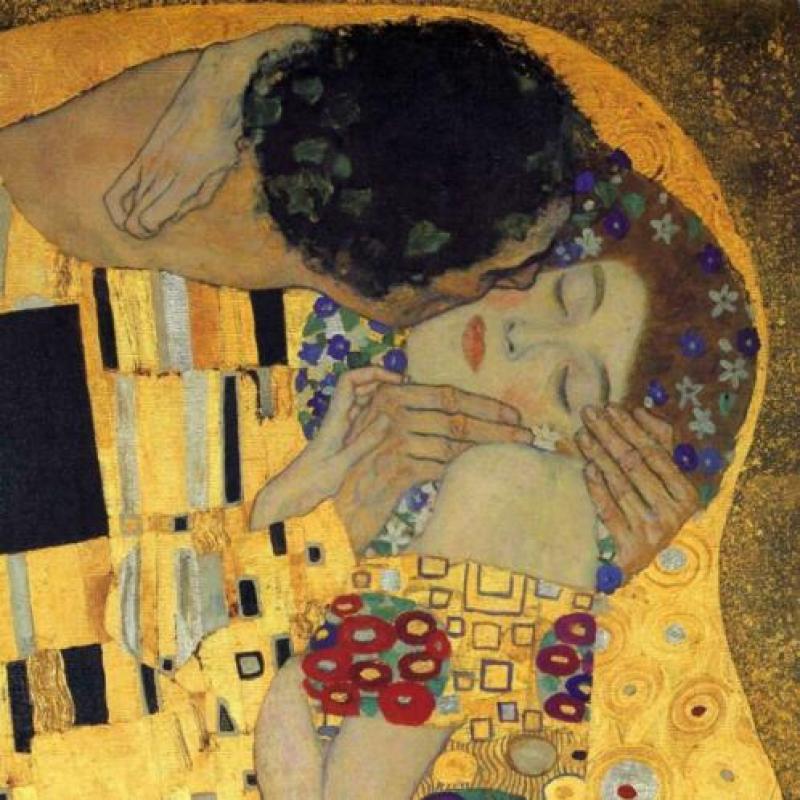 Gustav Klimt (1862) Giclee op doek " Twee vrouwen "