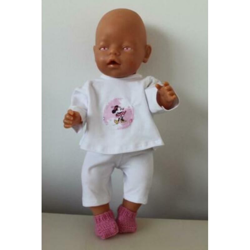 Poppenkleertjes voor de BB pop Overslagjurkje Minnie Mouse