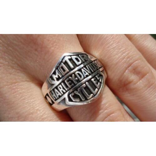 925 zilver biker ring Harley Davidson maat 19,75 - Vanoli