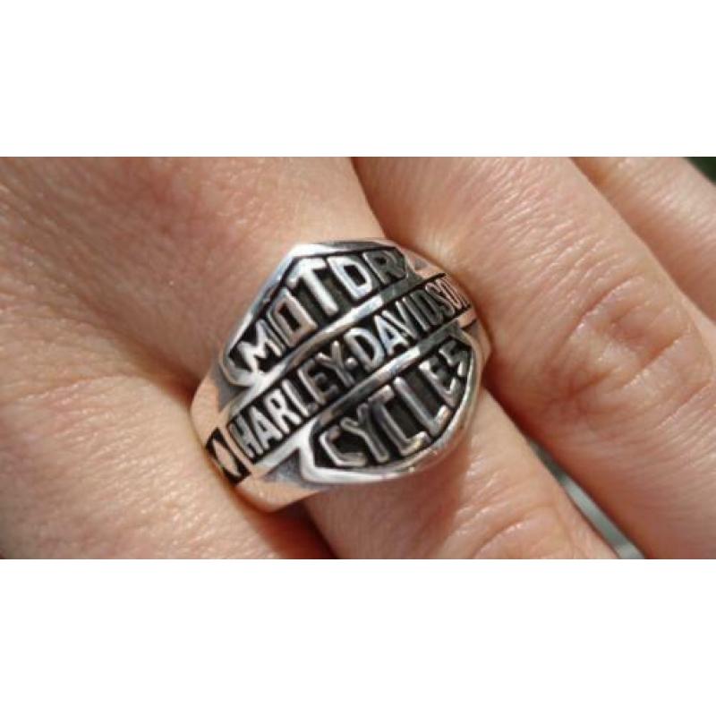 925 zilver biker ring Harley Davidson maat 19,75 - Vanoli