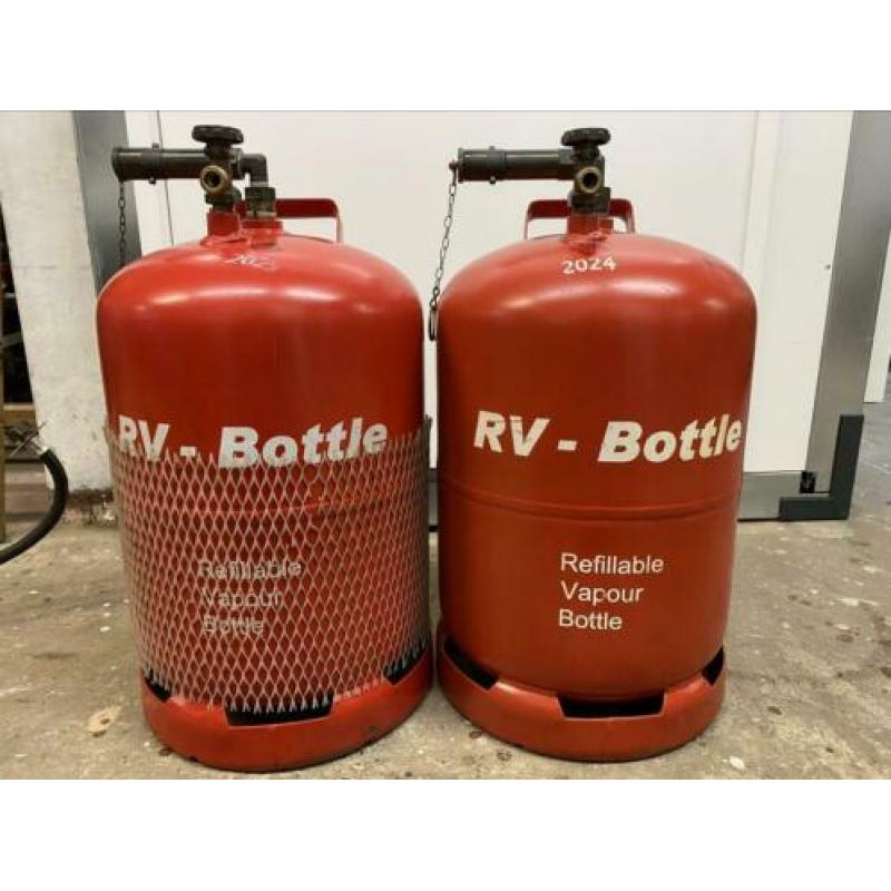 Zelf hervulbare gasfles lpg met Truma duo control