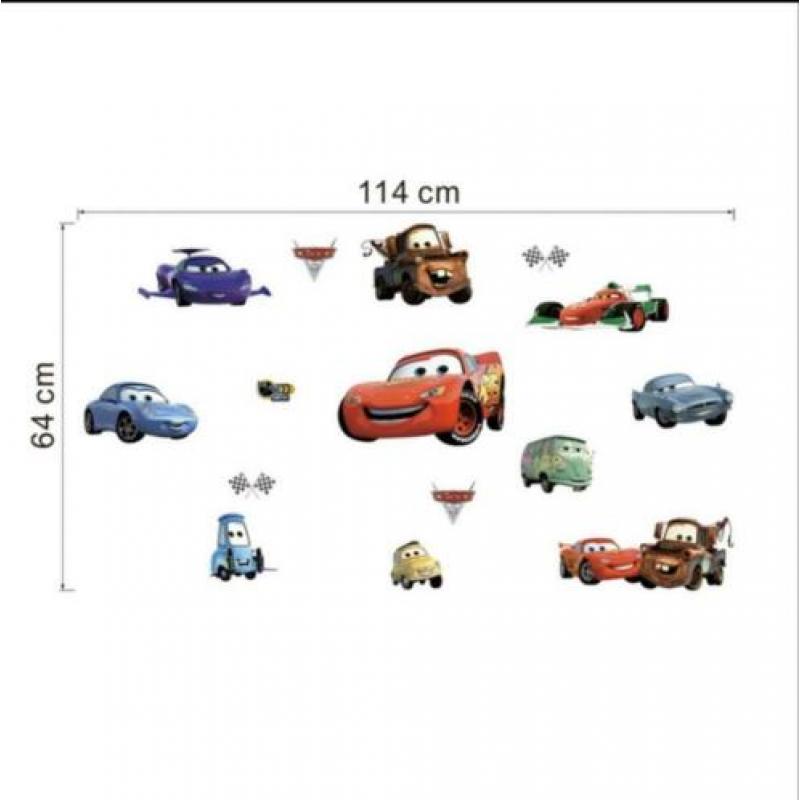 CARS mega grote muursticker vellen in 3 soorten verkrijgbaar