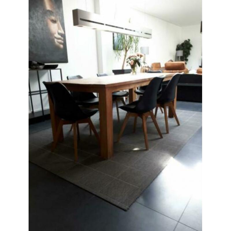 Eettafel massief eikenhout 200x100x79cm