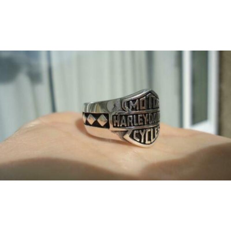 925 zilver biker ring Harley Davidson maat 19,75 - Vanoli