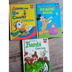 Disney boeken, 3 stuks. Engelstalig. Begin jaren '70. HC.