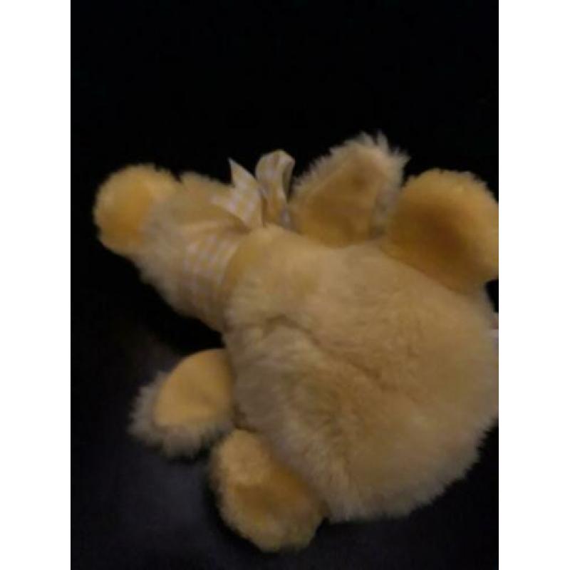 L.dake en an gele eend 22 cm pluch velours