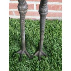 Bronzen kraanvogel(84 cm hoog)
