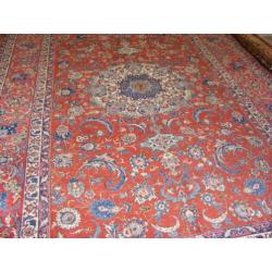 Antiek Handgeknoopt Perzisch Tapijt Esfahan Maat2.50X3.60,cm