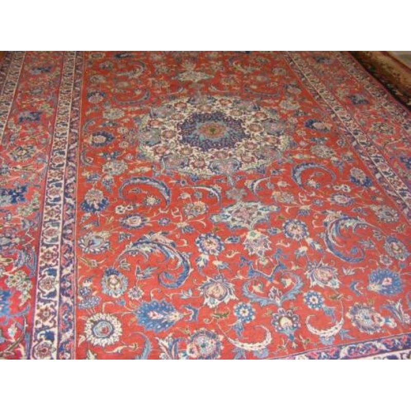 Antiek Handgeknoopt Perzisch Tapijt Esfahan Maat2.50X3.60,cm
