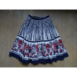 gevoerde retro rok - maat 36 / 38 - lengte 75 cm