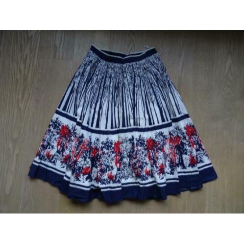 gevoerde retro rok - maat 36 / 38 - lengte 75 cm