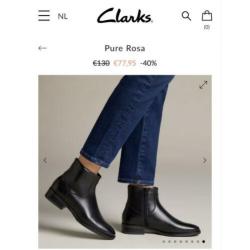 Clarks! Premium zwart leer, zacht
