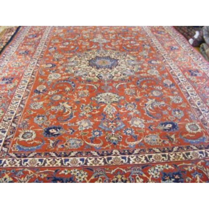 Antiek Handgeknoopt Perzisch Tapijt Esfahan Maat2.50X3.60,cm