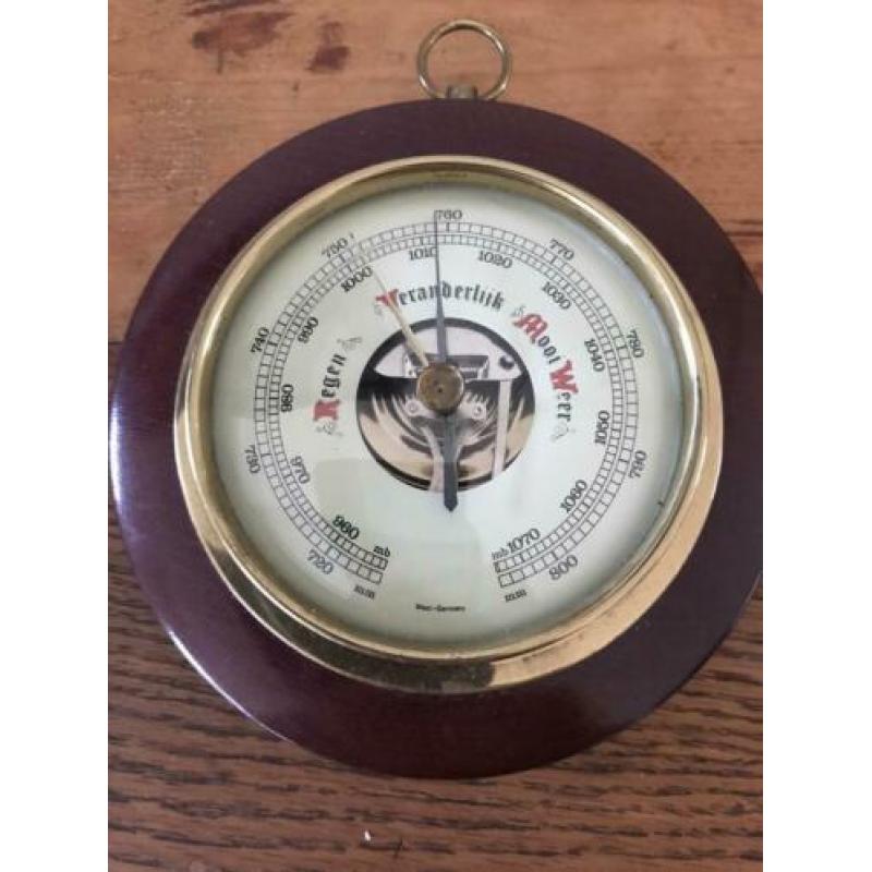 Antieke vintage barometer hout