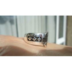 925 zilver biker ring Harley Davidson maat 19,75 - Vanoli