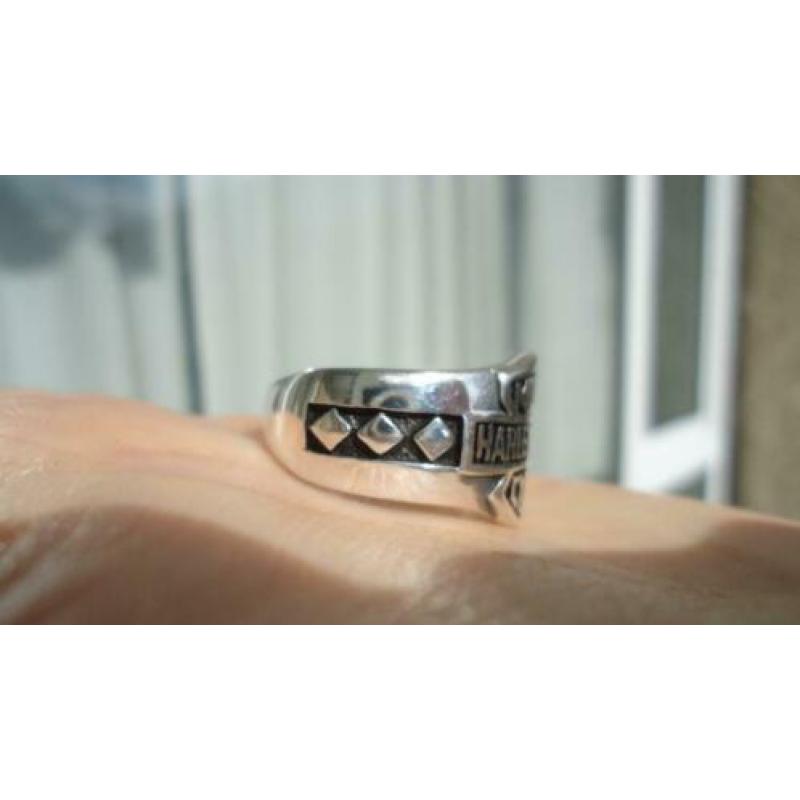925 zilver biker ring Harley Davidson maat 19,75 - Vanoli