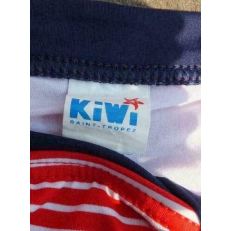KIWI blauw/rood streep bikini voorgevormde B cup mt 40