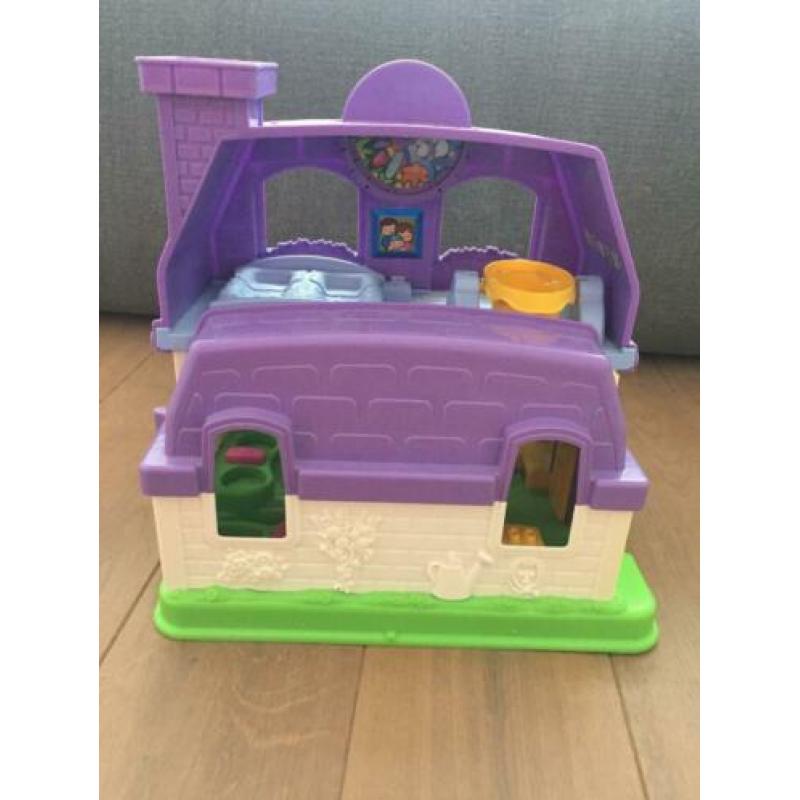 Little People huis met geluid incl. poppetjes, auto en fiets