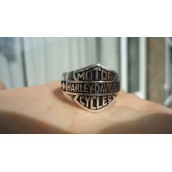 925 zilver biker ring Harley Davidson maat 19,75 - Vanoli