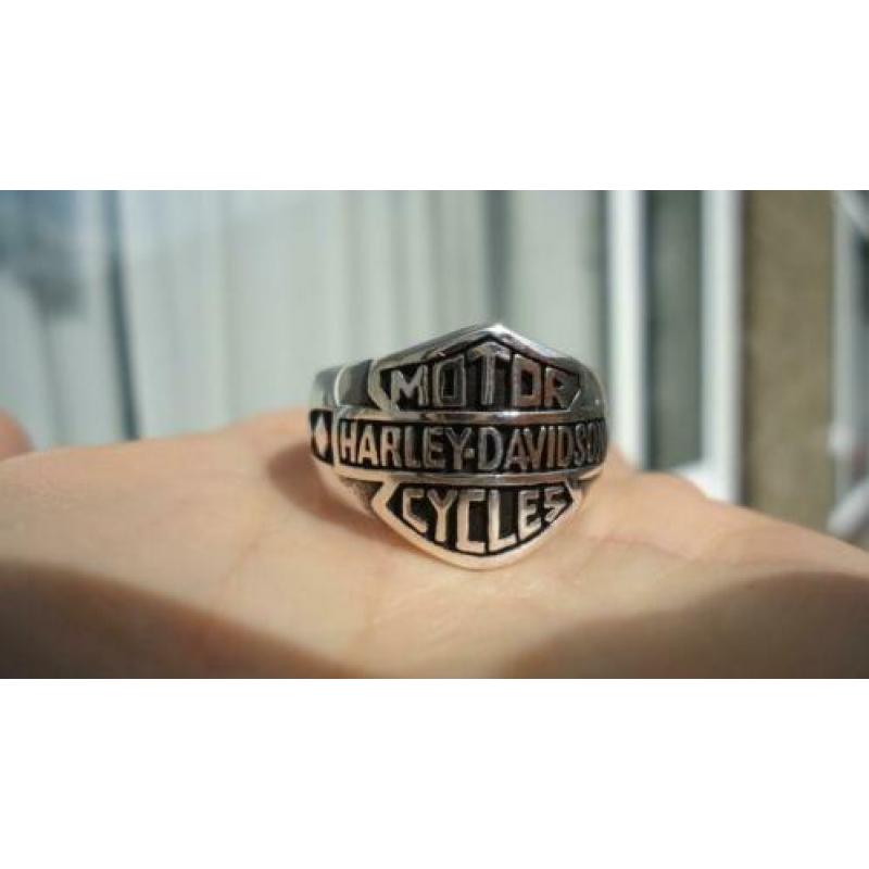 925 zilver biker ring Harley Davidson maat 19,75 - Vanoli